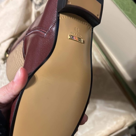 Auth. Gucci Quintin leather and Xanvas Gg boots size 38 - Picture 3 of 3